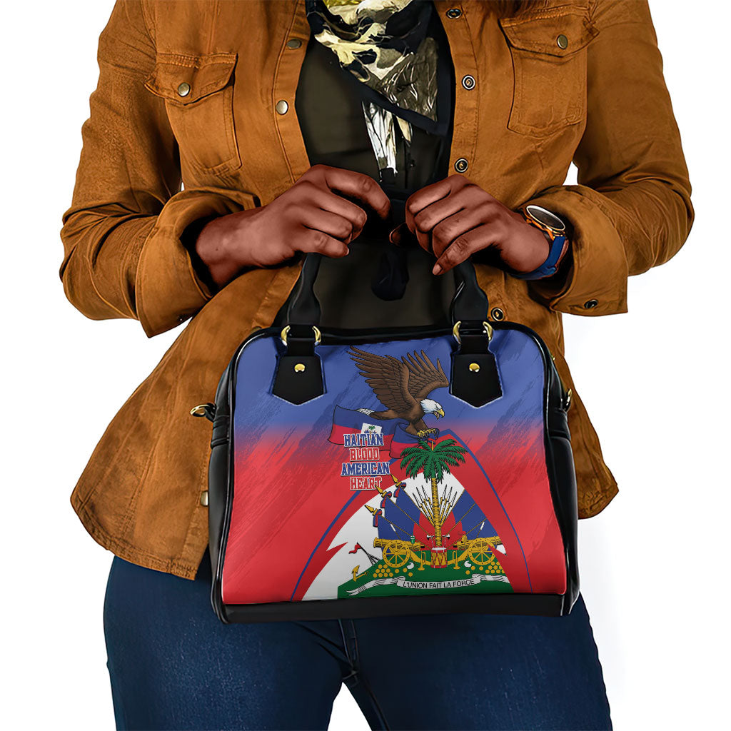 Haiti Flag Day Shoulder Handbag Haitian Blood American Heart Eagle With Flag