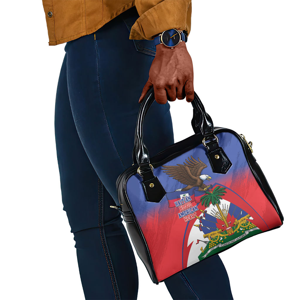 Haiti Flag Day Shoulder Handbag Haitian Blood American Heart Eagle With Flag