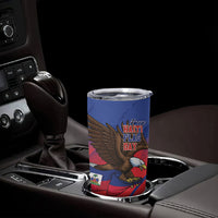 Haiti Flag Day Tumbler Cup Haitian Blood American Heart Eagle With Flag