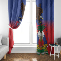 Haiti Flag Day Window Curtain Haitian Blood American Heart Eagle With Flag