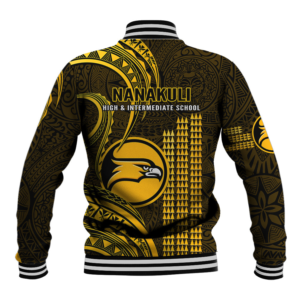 Hawaii Nanakuli High And Intermediate School Baseball Jacket Polynesian Kakau Pattern - Wonder Print Shop