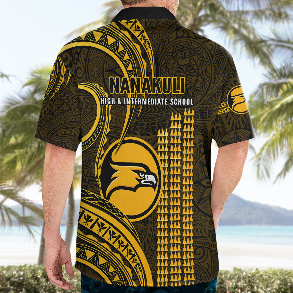 Hawaii Nanakuli High And Intermediate School Hawaiian Shirt Polynesian Kakau Pattern - Wonder Print Shop