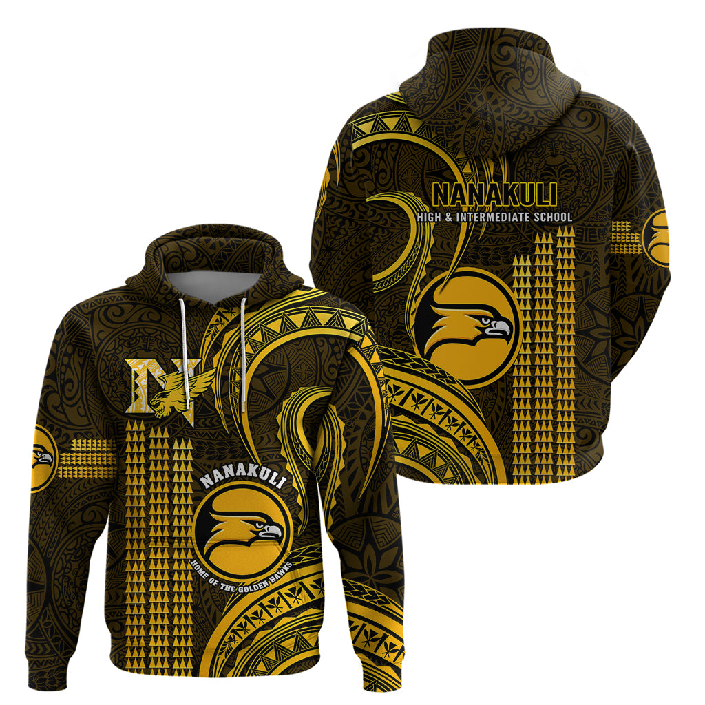 Hawaii Nanakuli High And Intermediate School Hoodie Polynesian Kakau Pattern - Wonder Print Shop