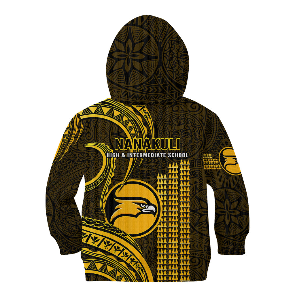 Hawaii Nanakuli High And Intermediate School Kid Hoodie Polynesian Kakau Pattern - Wonder Print Shop