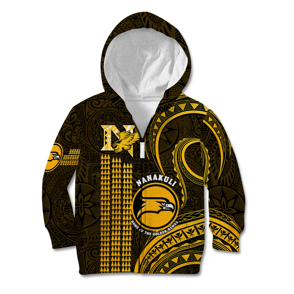 Hawaii Nanakuli High And Intermediate School Kid Hoodie Polynesian Kakau Pattern - Wonder Print Shop