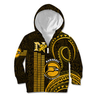 Hawaii Nanakuli High And Intermediate School Kid Hoodie Polynesian Kakau Pattern - Wonder Print Shop