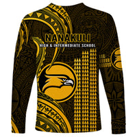 Hawaii Nanakuli High And Intermediate School Long Sleeve Shirt Polynesian Kakau Pattern - Wonder Print Shop