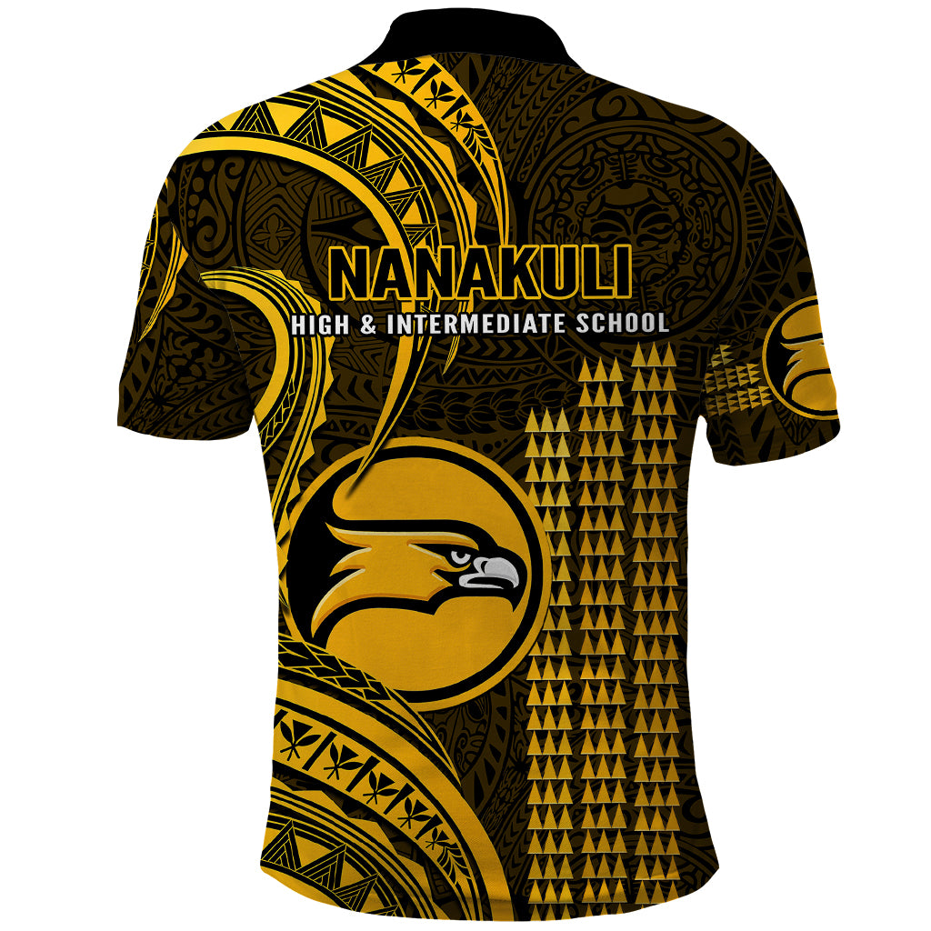Hawaii Nanakuli High And Intermediate School Polo Shirt Polynesian Kakau Pattern - Wonder Print Shop