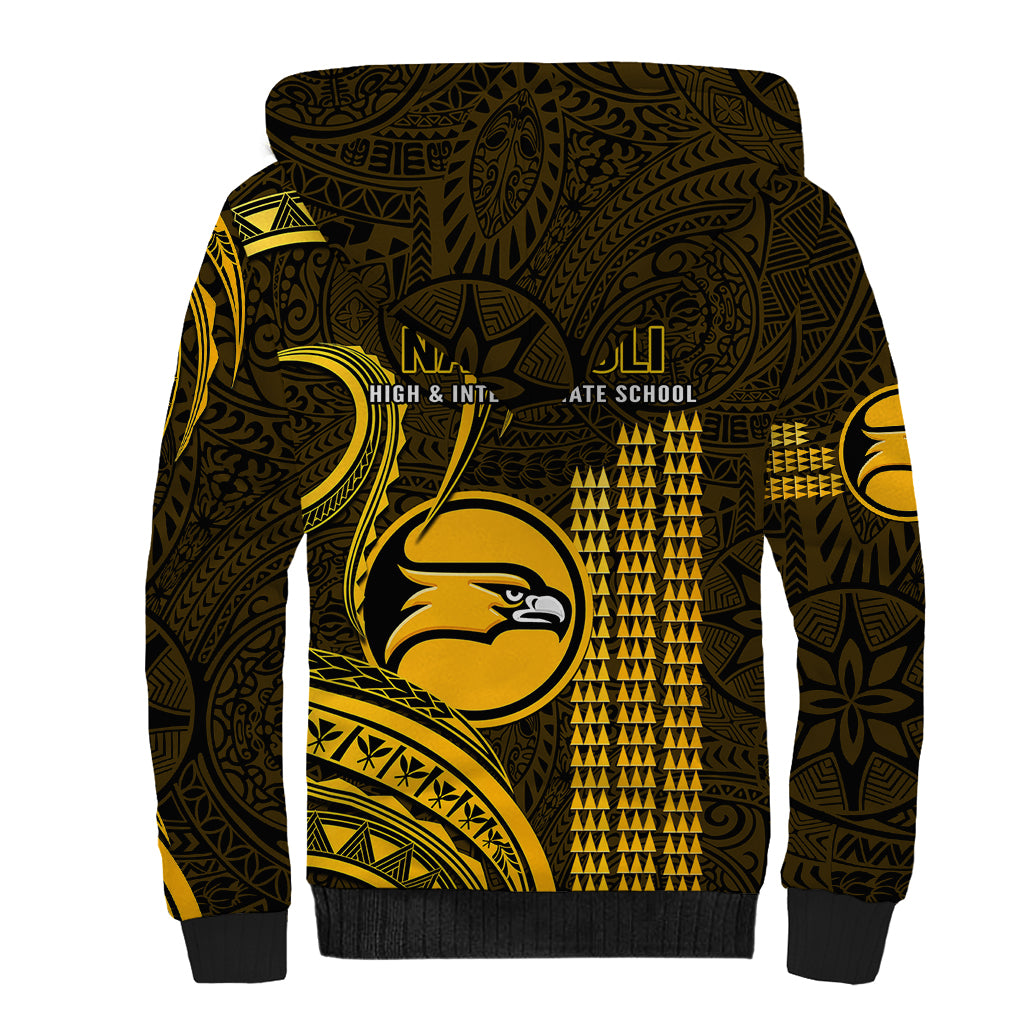Hawaii Nanakuli High And Intermediate School Sherpa Hoodie Polynesian Kakau Pattern - Wonder Print Shop