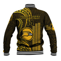 Personalised Hawaii Nanakuli High And Intermediate School Baseball Jacket Polynesian Kakau Pattern - Wonder Print Shop