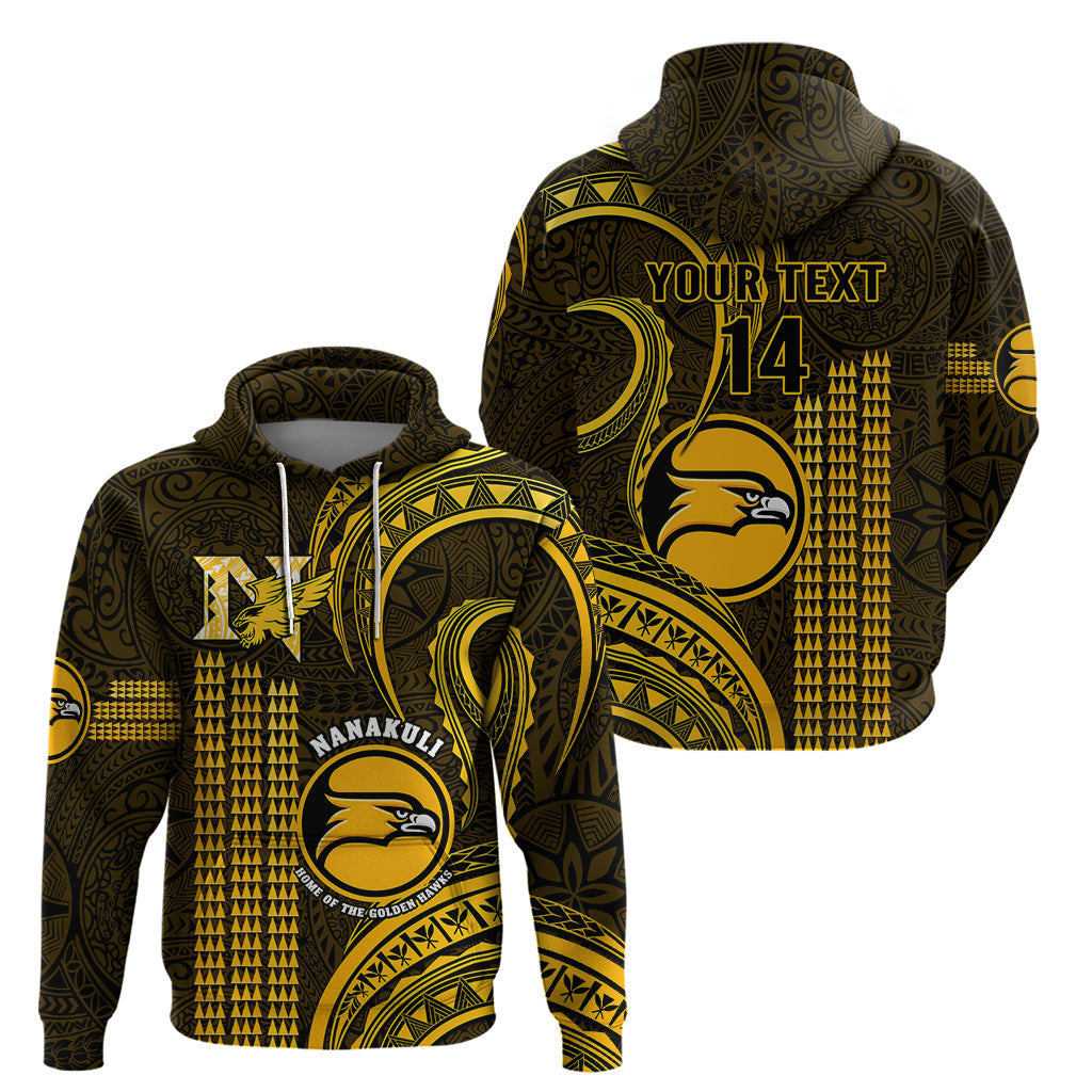 Personalised Hawaii Nanakuli High And Intermediate School Hoodie Polynesian Kakau Pattern - Wonder Print Shop