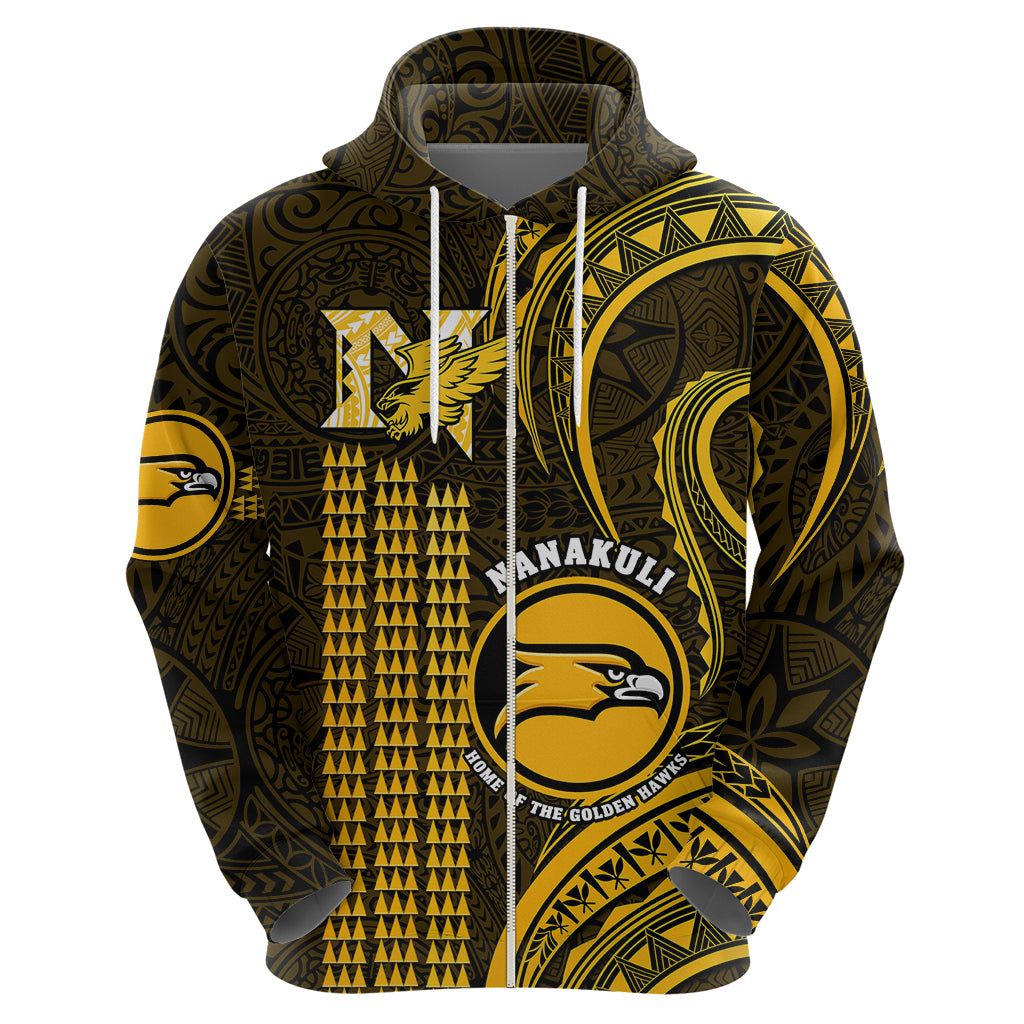 Personalised Hawaii Nanakuli High And Intermediate School Hoodie Polynesian Kakau Pattern - Wonder Print Shop