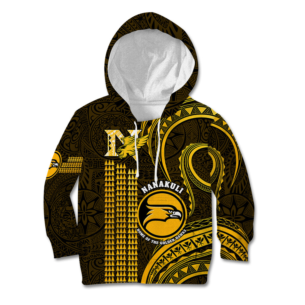 Personalised Hawaii Nanakuli High And Intermediate School Kid Hoodie Polynesian Kakau Pattern - Wonder Print Shop