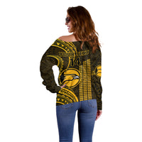 Personalised Hawaii Nanakuli High And Intermediate School Off Shoulder Sweater Polynesian Kakau Pattern - Wonder Print Shop