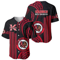 Hawaii Kahuku High And Intermediate School Baseball Jersey Red Raiders Kakau Pattern - Wonder Print Shop