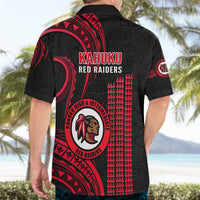Hawaii Kahuku High And Intermediate School Hawaiian Shirt Red Raiders Kakau Pattern - Wonder Print Shop