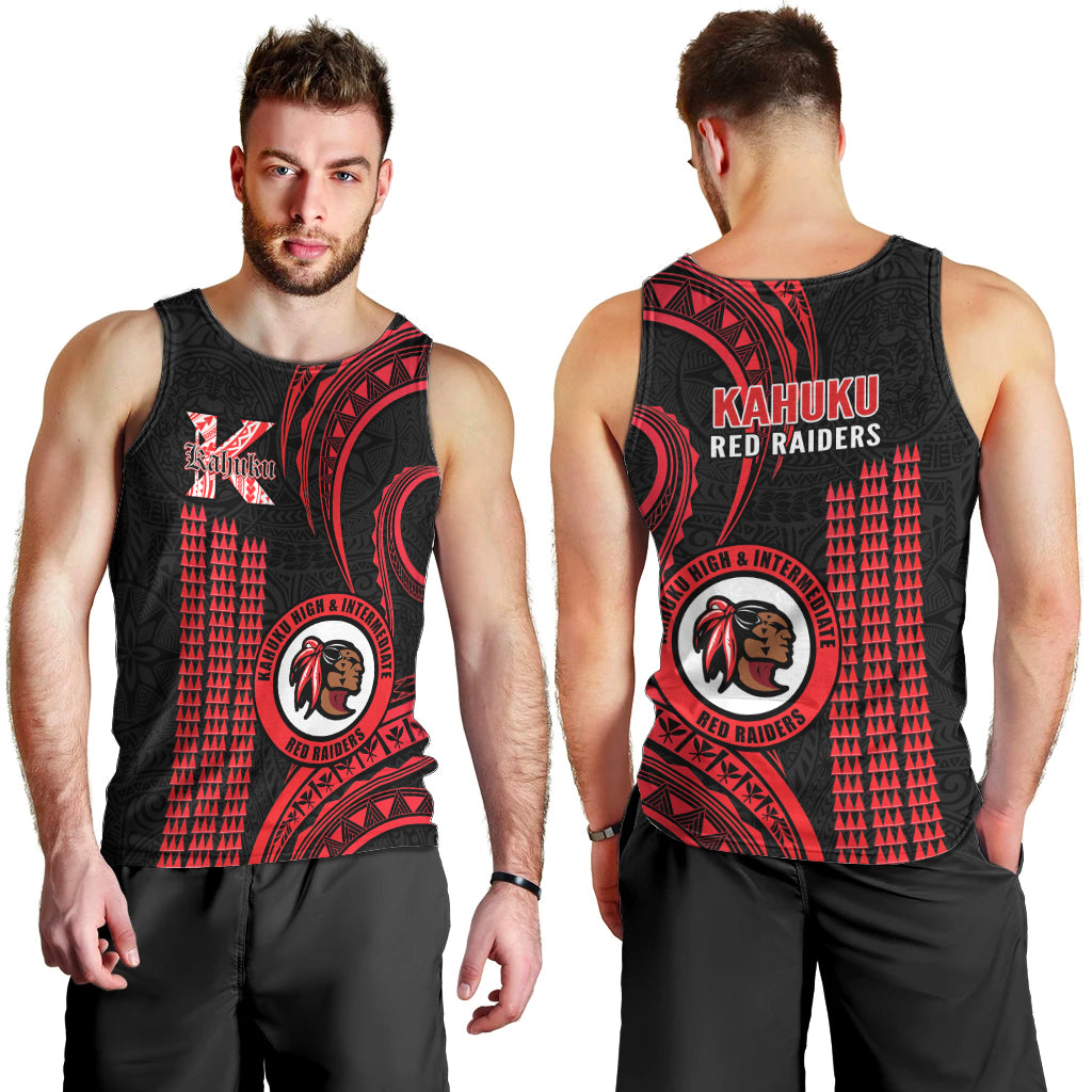 hawaii-kahuku-high-and-intermediate-school-men-tank-top-red-raiders-kakau-pattern
