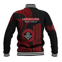 Hawaii Lahainaluna High School Baseball Jacket Polynesian Kakau Pattern - Wonder Print Shop
