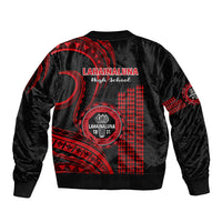 Hawaii Lahainaluna High School Bomber Jacket Polynesian Kakau Pattern - Wonder Print Shop