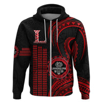 Hawaii Lahainaluna High School Hoodie Polynesian Kakau Pattern - Wonder Print Shop