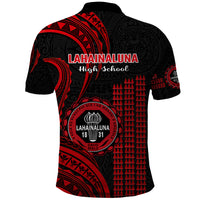 Hawaii Lahainaluna High School Polo Shirt Polynesian Kakau Pattern - Wonder Print Shop
