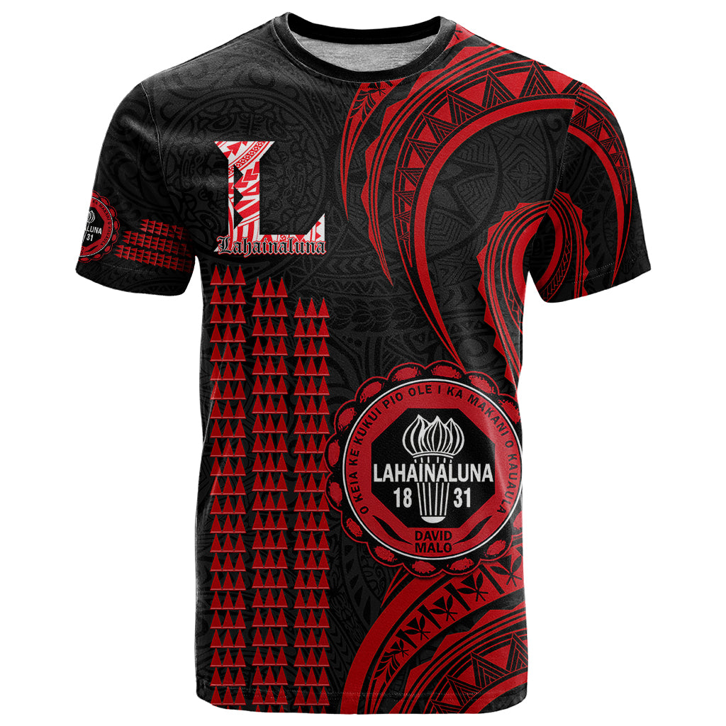 Hawaii Lahainaluna High School T Shirt Polynesian Kakau Pattern - Wonder Print Shop