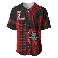 Personalised Hawaii Lahainaluna High School Baseball Jersey Polynesian Kakau Pattern - Wonder Print Shop