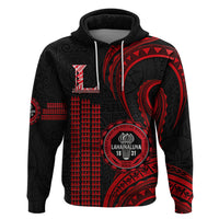 Personalised Hawaii Lahainaluna High School Hoodie Polynesian Kakau Pattern - Wonder Print Shop
