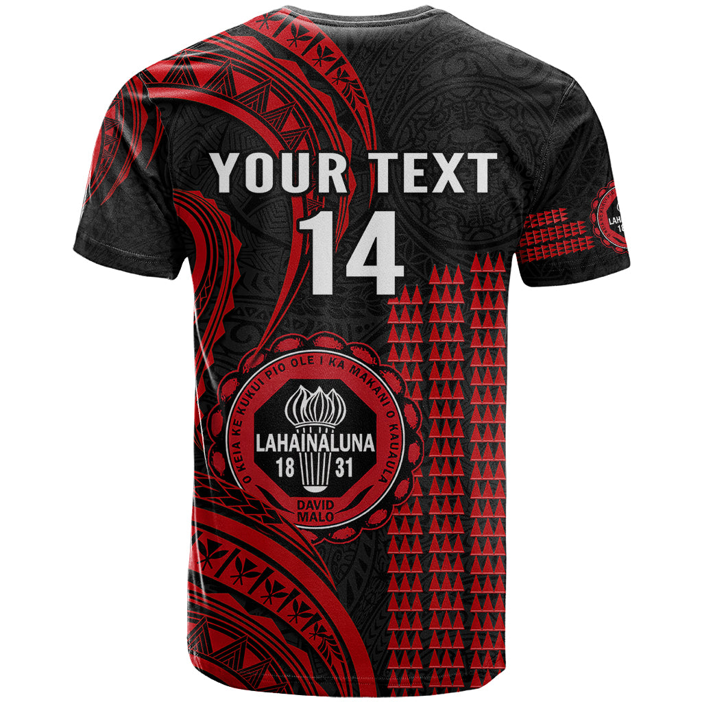 Personalised Hawaii Lahainaluna High School T Shirt Polynesian Kakau Pattern - Wonder Print Shop