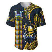 Hawaii Hilo High School Baseball Jersey Vikings Polynesian Kakau Pattern - Wonder Print Shop