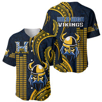 Hawaii Hilo High School Baseball Jersey Vikings Polynesian Kakau Pattern - Wonder Print Shop