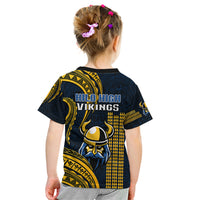 Hawaii Hilo High School Kid T Shirt Vikings Polynesian Kakau Pattern - Wonder Print Shop