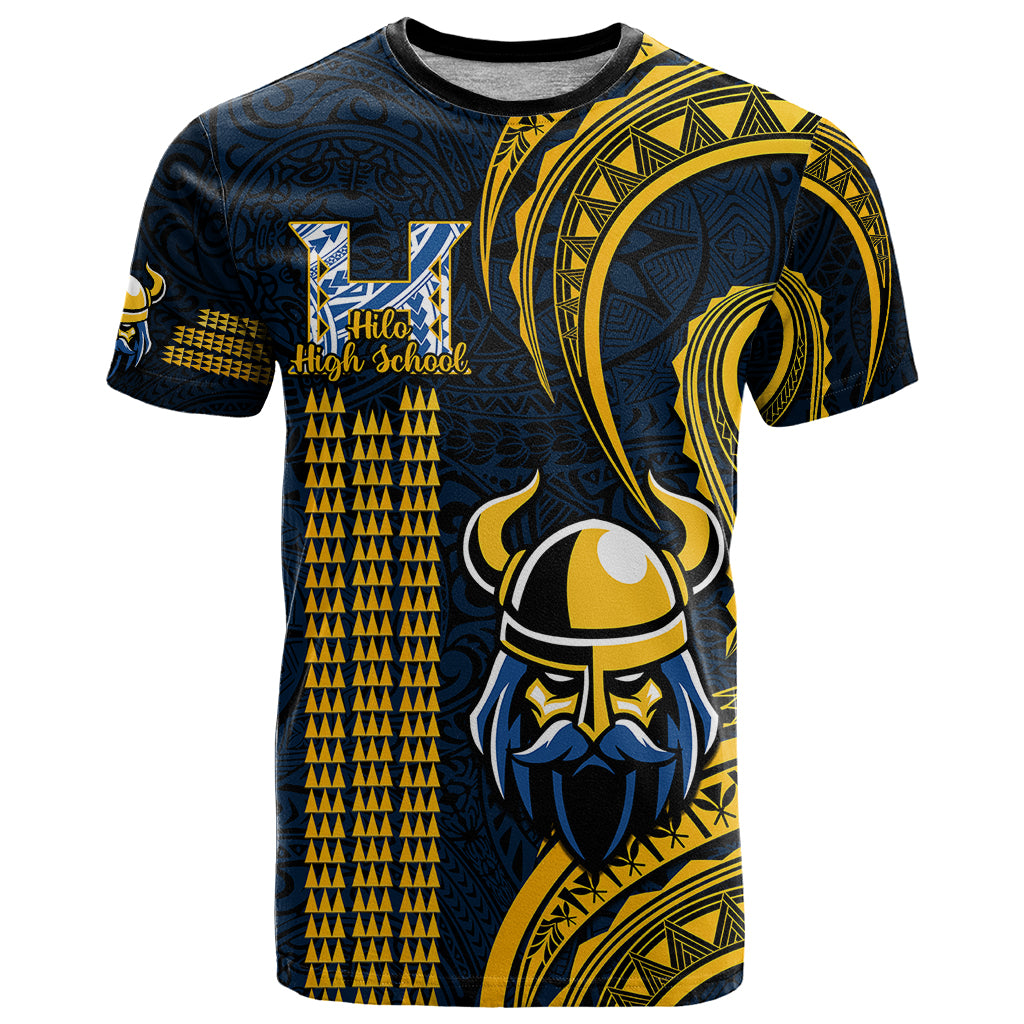 Hawaii Hilo High School T Shirt Vikings Polynesian Kakau Pattern - Wonder Print Shop