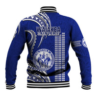 Hawaii Waiakea High School Baseball Jacket Polynesian Kakau Pattern - Wonder Print Shop