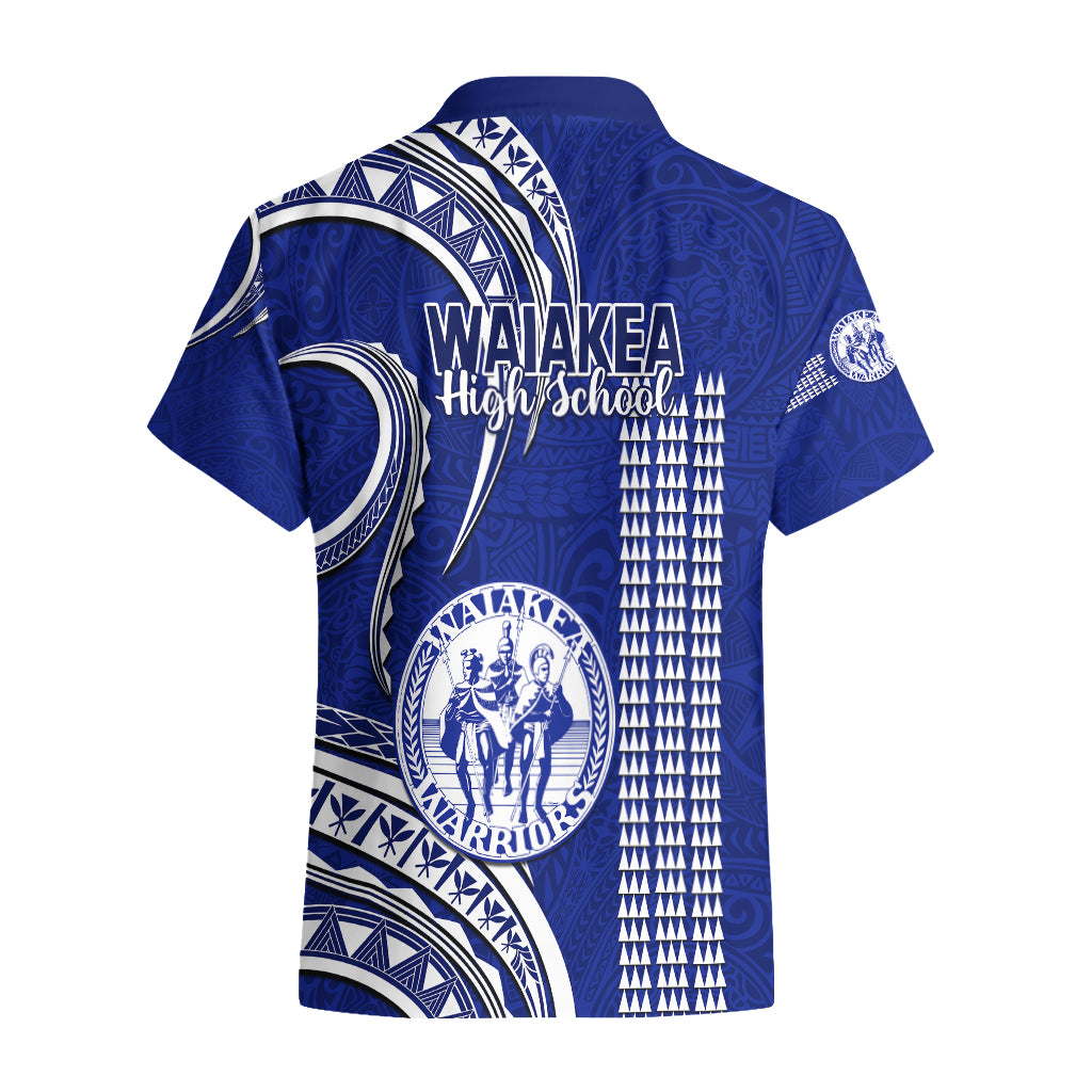 Hawaii Waiakea High School Hawaiian Shirt Polynesian Kakau Pattern - Wonder Print Shop