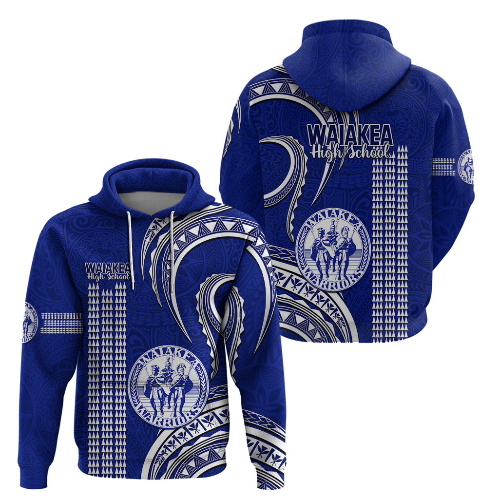 Hawaii Waiakea High School Hoodie Polynesian Kakau Pattern - Wonder Print Shop