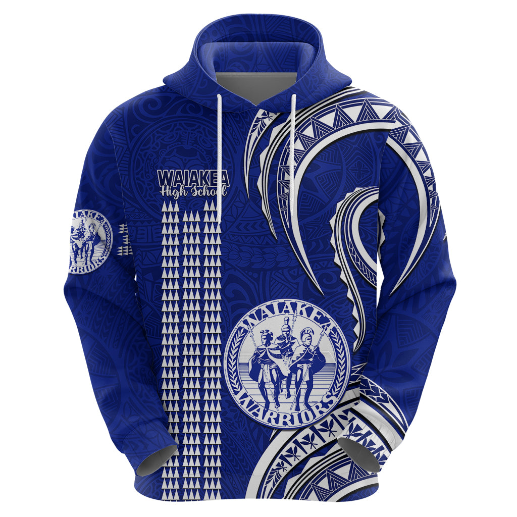 Hawaii Waiakea High School Hoodie Polynesian Kakau Pattern - Wonder Print Shop