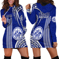 Hawaii Waiakea High School Hoodie Dress Polynesian Kakau Pattern - Wonder Print Shop