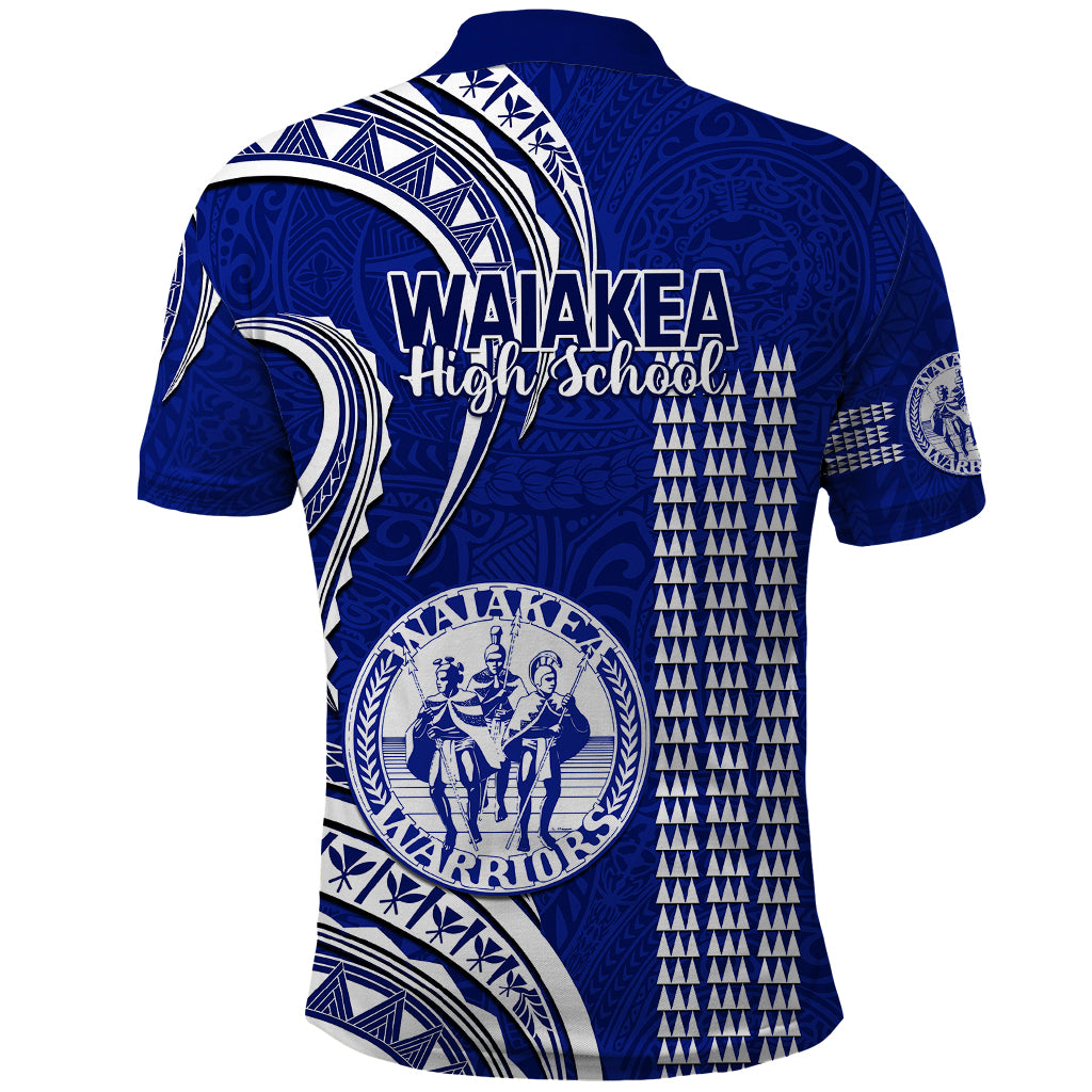 Hawaii Waiakea High School Polo Shirt Polynesian Kakau Pattern - Wonder Print Shop