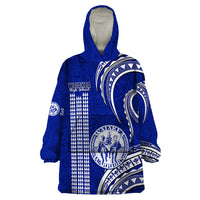 Hawaii Waiakea High School Wearable Blanket Hoodie Polynesian Kakau Pattern - Wonder Print Shop