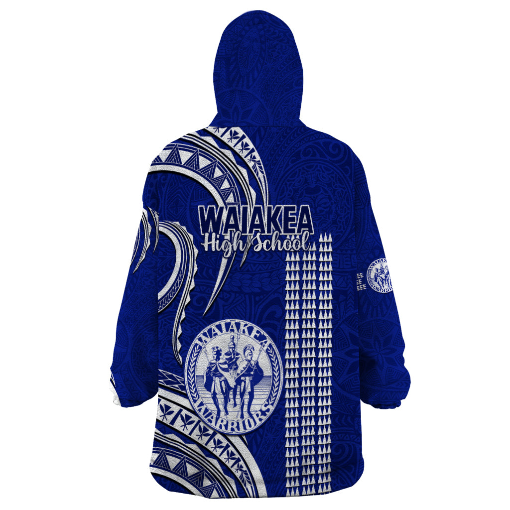 Hawaii Waiakea High School Wearable Blanket Hoodie Polynesian Kakau Pattern - Wonder Print Shop