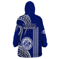 Hawaii Waiakea High School Wearable Blanket Hoodie Polynesian Kakau Pattern - Wonder Print Shop