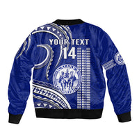 Personalised Hawaii Waiakea High School Bomber Jacket Polynesian Kakau Pattern - Wonder Print Shop