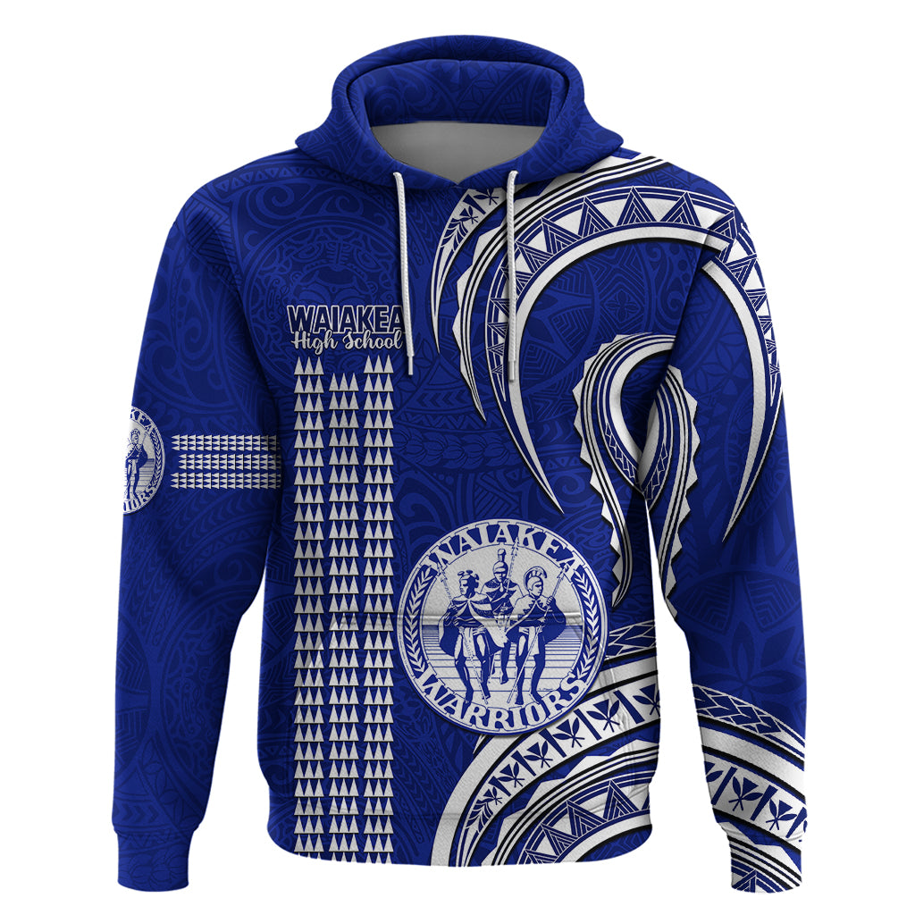 Personalised Hawaii Waiakea High School Hoodie Polynesian Kakau Pattern - Wonder Print Shop