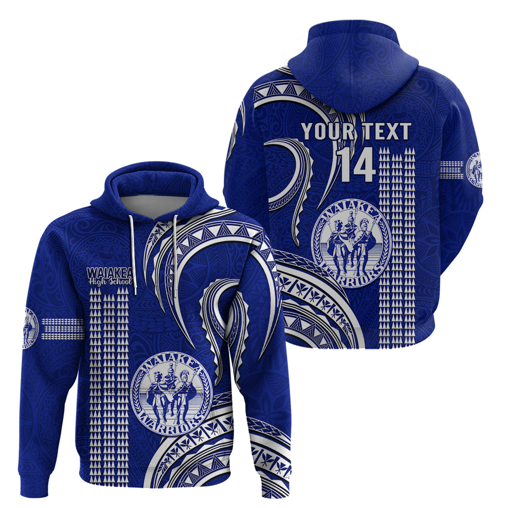 Personalised Hawaii Waiakea High School Hoodie Polynesian Kakau Pattern - Wonder Print Shop