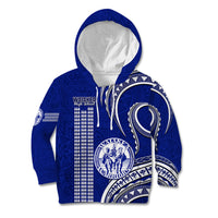 Personalised Hawaii Waiakea High School Kid Hoodie Polynesian Kakau Pattern - Wonder Print Shop