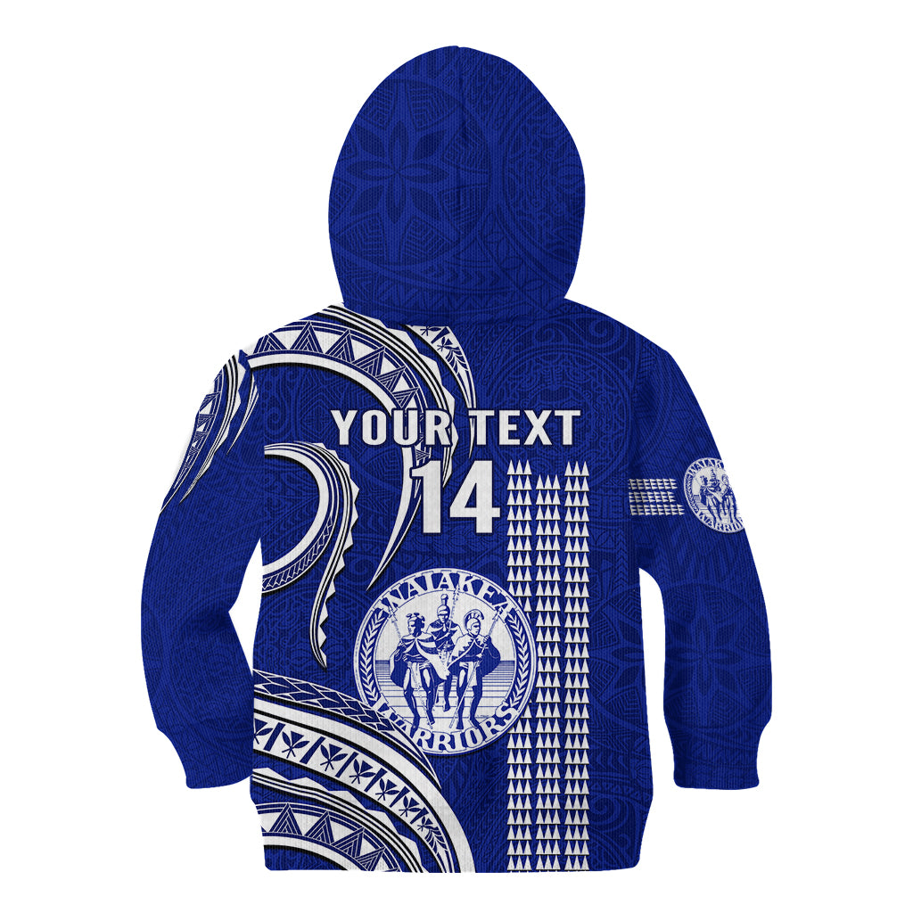 Personalised Hawaii Waiakea High School Kid Hoodie Polynesian Kakau Pattern - Wonder Print Shop