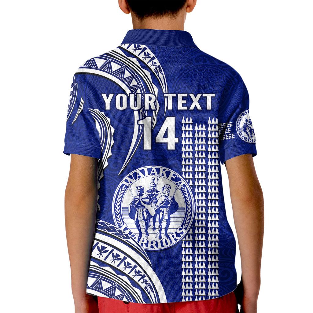 Personalised Hawaii Waiakea High School Kid Polo Shirt Polynesian Kakau Pattern - Wonder Print Shop
