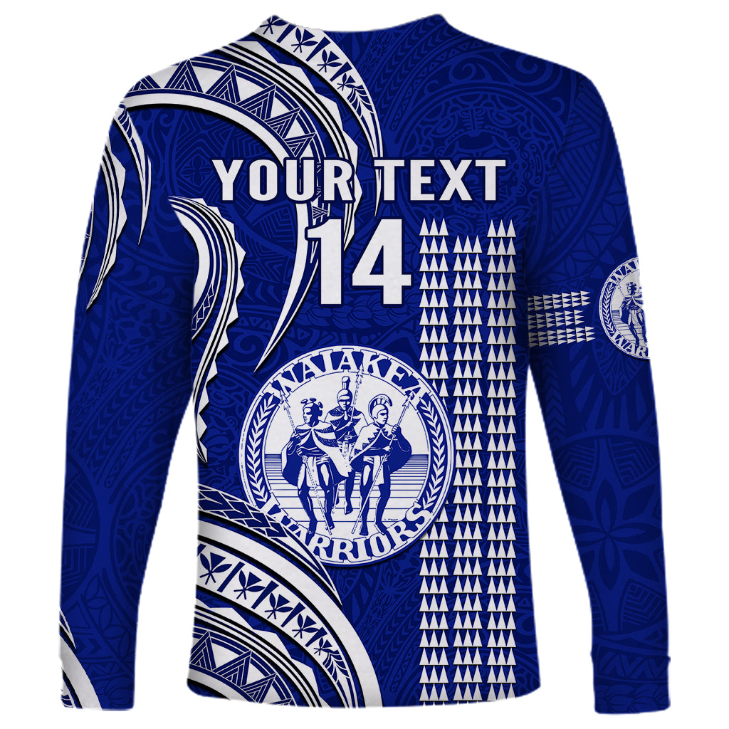 Personalised Hawaii Waiakea High School Long Sleeve Shirt Polynesian Kakau Pattern - Wonder Print Shop