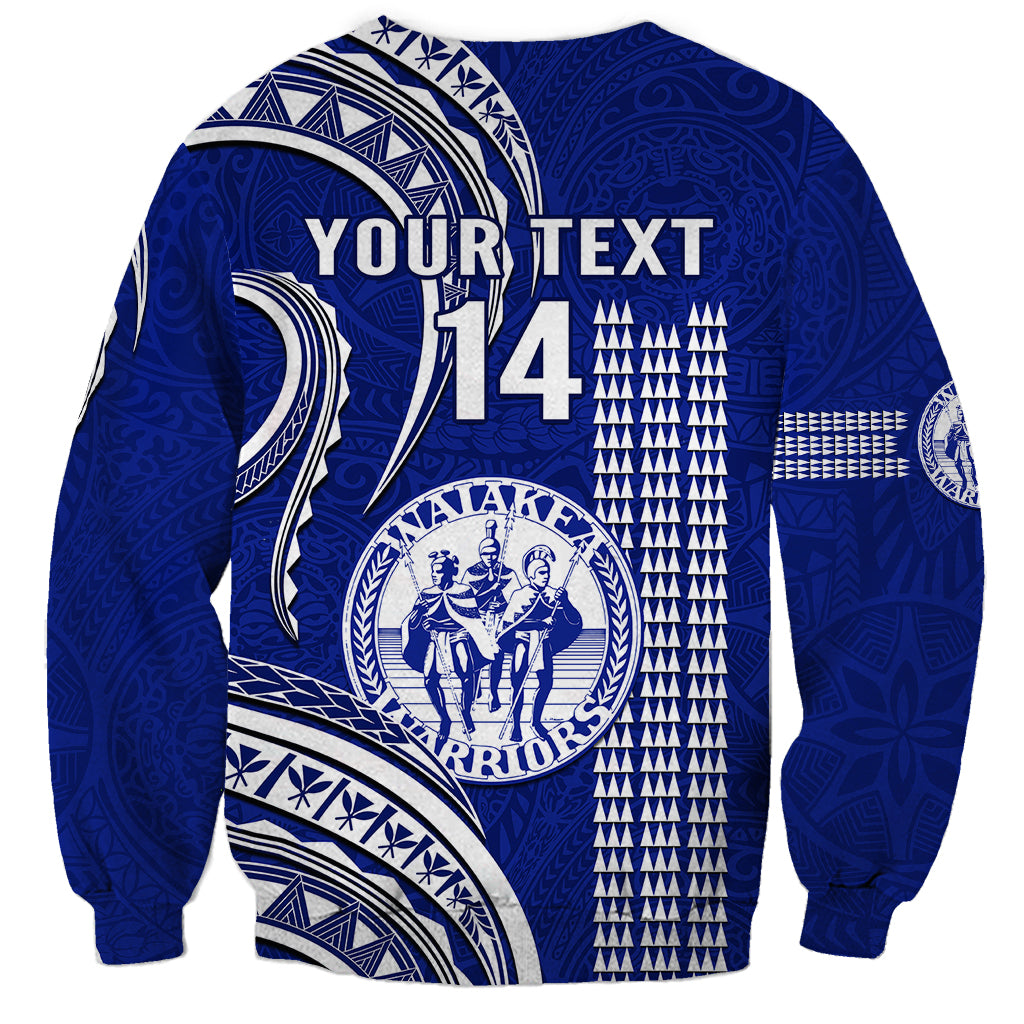 Personalised Hawaii Waiakea High School Sweatshirt Polynesian Kakau Pattern - Wonder Print Shop
